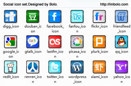 مواقع Web2.0 الأسود رمز مربع