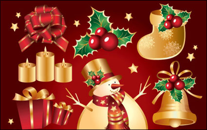 ذهبي عنصر عيد الميلاد ناقلات المواد