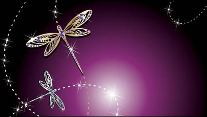 Fine jewelry dragonfly vector material